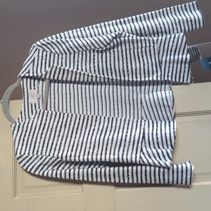 Loft navy/white cardigan